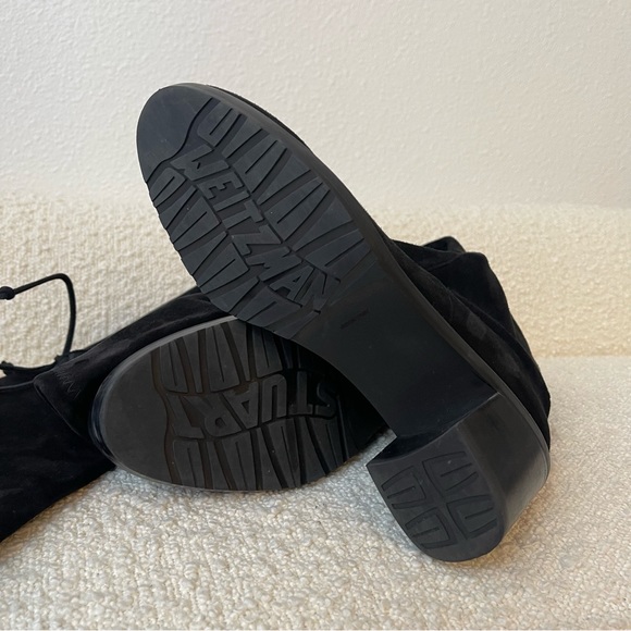 Stuart Weitzman Elevated Black Suede Over The Knee Boots - Picture 7 of 13